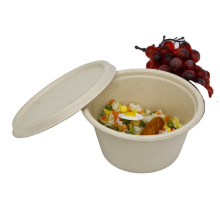 Biodegradable Disposable bagasse sugar cane soup blows 32 oz (930ml) round bowl bagasse lid